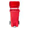 90 Litre Garbage Bin With Wheels, Handle & Foot Pedal - Image 1